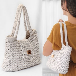 Crochet bag pattern-MILANO Fashion bag Crochet handbag pattern-Crochet bag purse-Crochet tote Handmade bag-Crochet pattern trendy bag PDF image 6