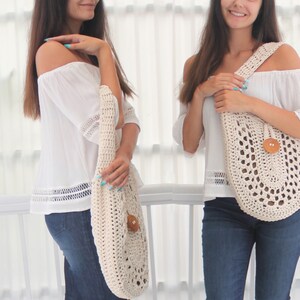 Crochet bag pattern-REVERSIBLE bag-CONVERTIBLE bag 2for1/ 2in1 bag-Crochet Boho bag-Crochet bag tote-Market bag Handmade bag Handbag PDF image 9