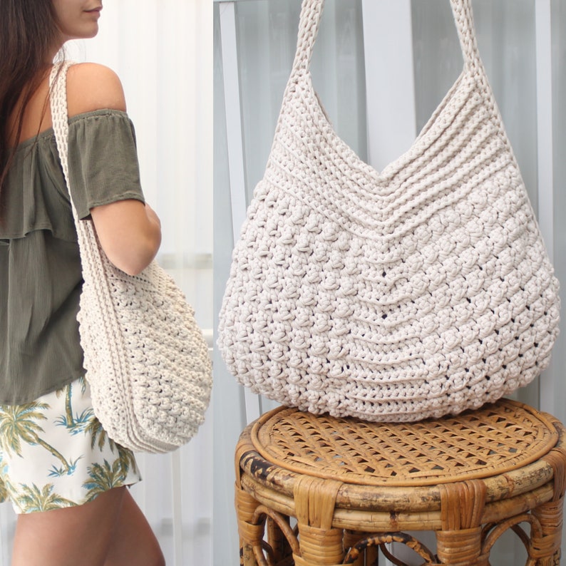 Crochet bag pattern-MACIE bag-Crochet handbag pattern-Crochet boho bag-Beach bag-Crochet tote-Market bag-Handmade bag-Crochet bag purse PDF image 8