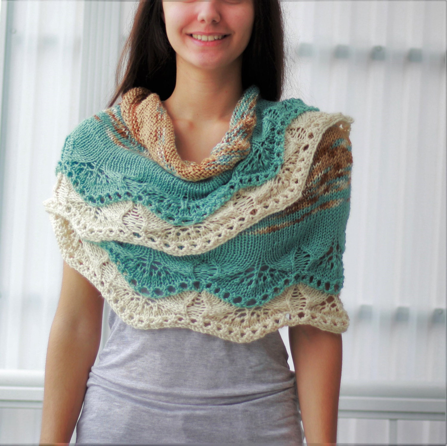 Powder Wrap Knit Pattern Knitting Pattern, Women Knit Pattern, Wrap Pattern, Patron Tricot PDF ...