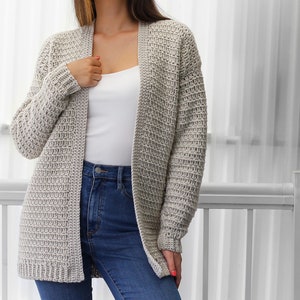 Crochet pattern-OLIVIA Crochet cardigan pattern top PDF sweater women crochet pattern pullover pattern top crochet cardigan-7 sizes XS-3XL image 6