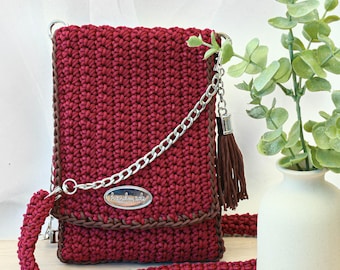 Modello all'uncinetto - Borsa a tracolla per cellulare all'uncinetto LISBON, PDF shopping 1 tracolla Borsa estiva, Custodia per telefono, Porta telefono, Borsa tote, Mini borsa all'uncinetto