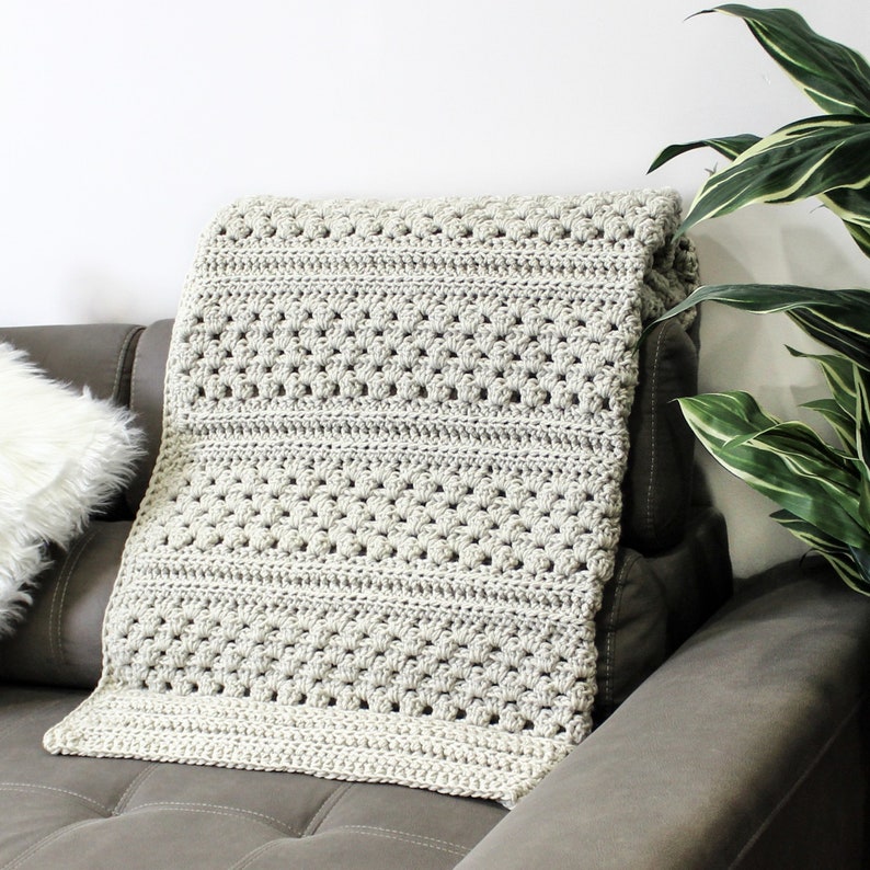 Easy Crochet Afghan pattern-VIENNA Crochet Blanket pattern-Crochet patterns-Crochet Throw pattern PDF-Crochet Blankets-Crochet Afghan-3Sizes image 1