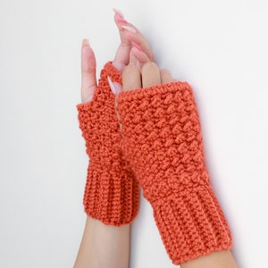 Crochet pattern-PEYTON Crochet fingerless gloves pattern-Women crochet pattern-Wrist Warmers-Fingerless Mitts mitten Pattern PDF Sizes S-M-L image 5