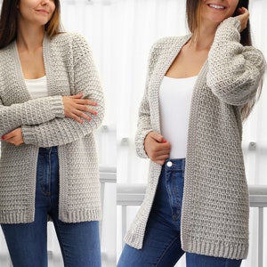 Crochet pattern-OLIVIA Crochet cardigan pattern top PDF sweater women crochet pattern pullover pattern top crochet cardigan-7 sizes XS-3XL image 8