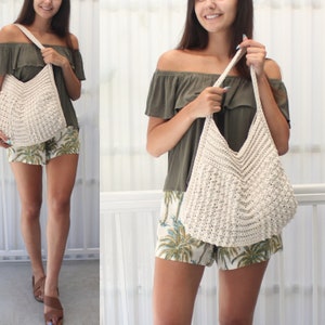 Crochet bag pattern-MACIE bag-Crochet handbag pattern-Crochet boho bag-Beach bag-Crochet tote-Market bag-Handmade bag-Crochet bag purse PDF image 4