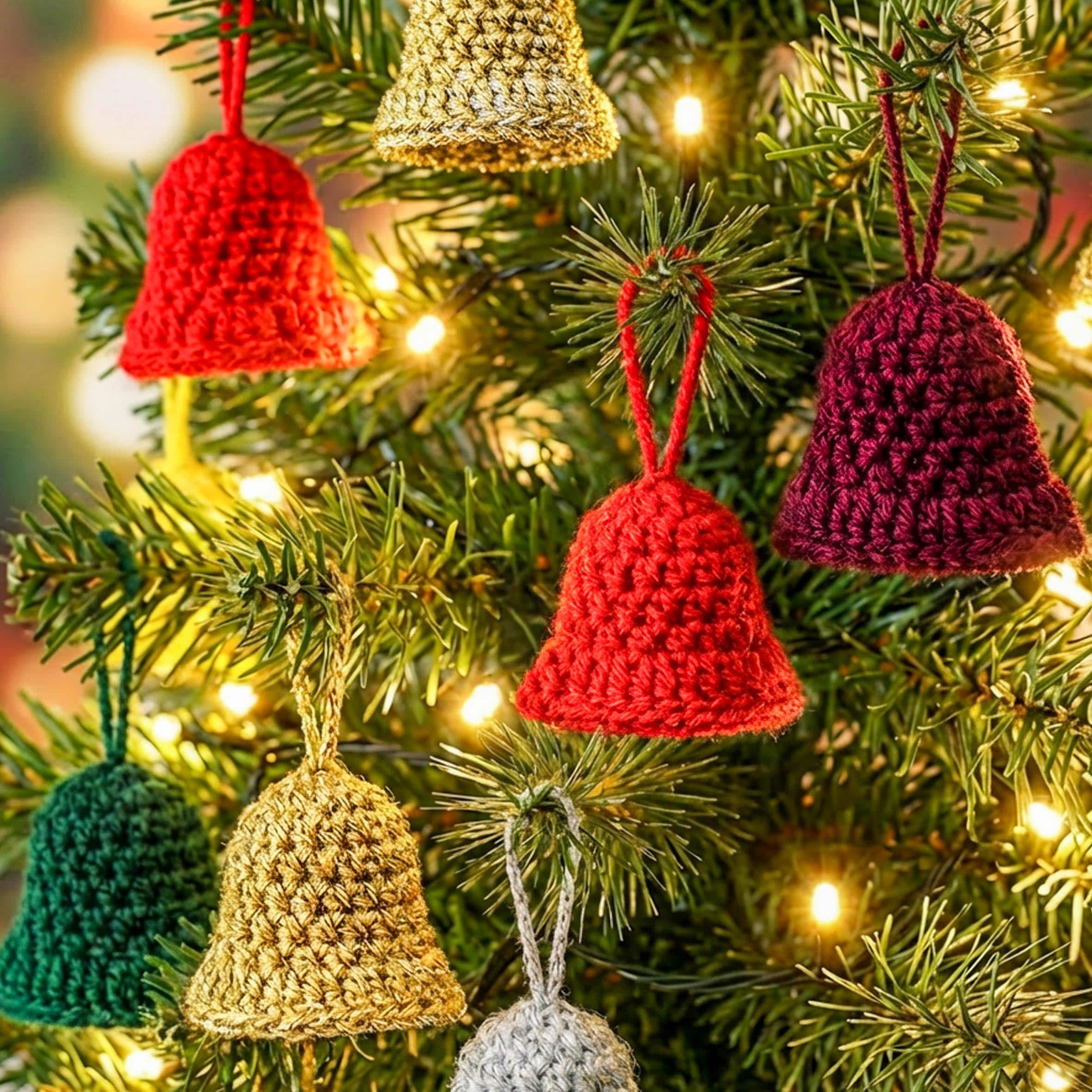 Crochet Pattern-10 minutes Christmas Bells Crochet Ornament- 2
