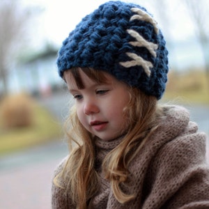 Crochet pattern, Patron de crochet –Diana Cloche Beanie Hat Bonnet Beret ( 12/18 month - Toddler - Child – Teen- Adult sizes )