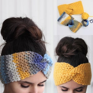 Crochet Pattern PDF-LEAH- Crochet headband -Turban Pattern- Boho Head Wrap, Crochet Headband pattern, Crochet Headwarm, Crocheted Headband image 7
