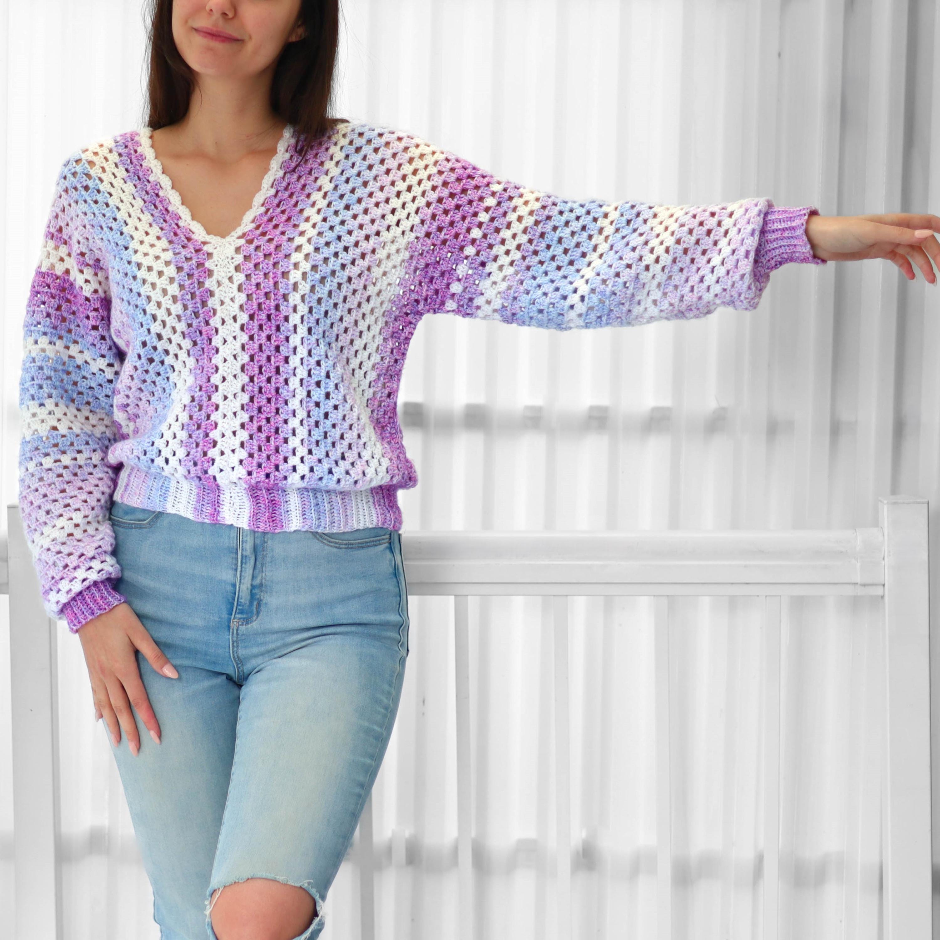 Crochet Pattern- MILLIE Crochet Sweater Pattern PDF- Women Crochet