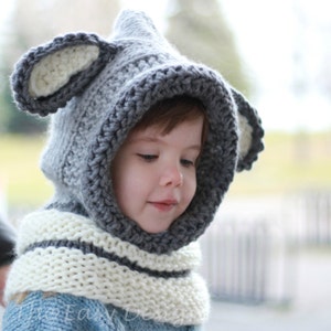 Knitting pattern, Knit hat, Patron tricot – David Dog Knit Hat, Hooded  Cowl, Hood (12/18 month - Toddler - Child – Teen- Adult), Halloween