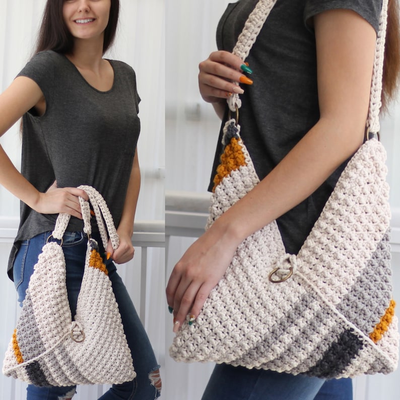 Crochet bag pattern-VEGAS bag-Crochet handbag pattern-Crochet boho bag-Beach bag-Crochet tote-Market bag-Handmade bag-Crochet bag purse PDF image 4