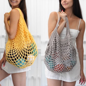 Crochet bag pattern-LILLE French bag pattern PDF-Crochet pattern summer bag-Beach bag-Crochet french market bag-Crochet market tote 4 sizes image 5
