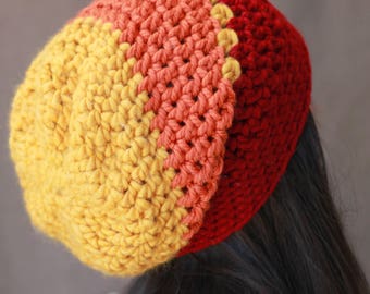 Easy Crochet hat pattern -MARLEY- Beginner Rasta hat - pattern PDF – Marley Slouchy Beanie Rasta Hat (12/18m- Toddler - Child – Teen- Adult)