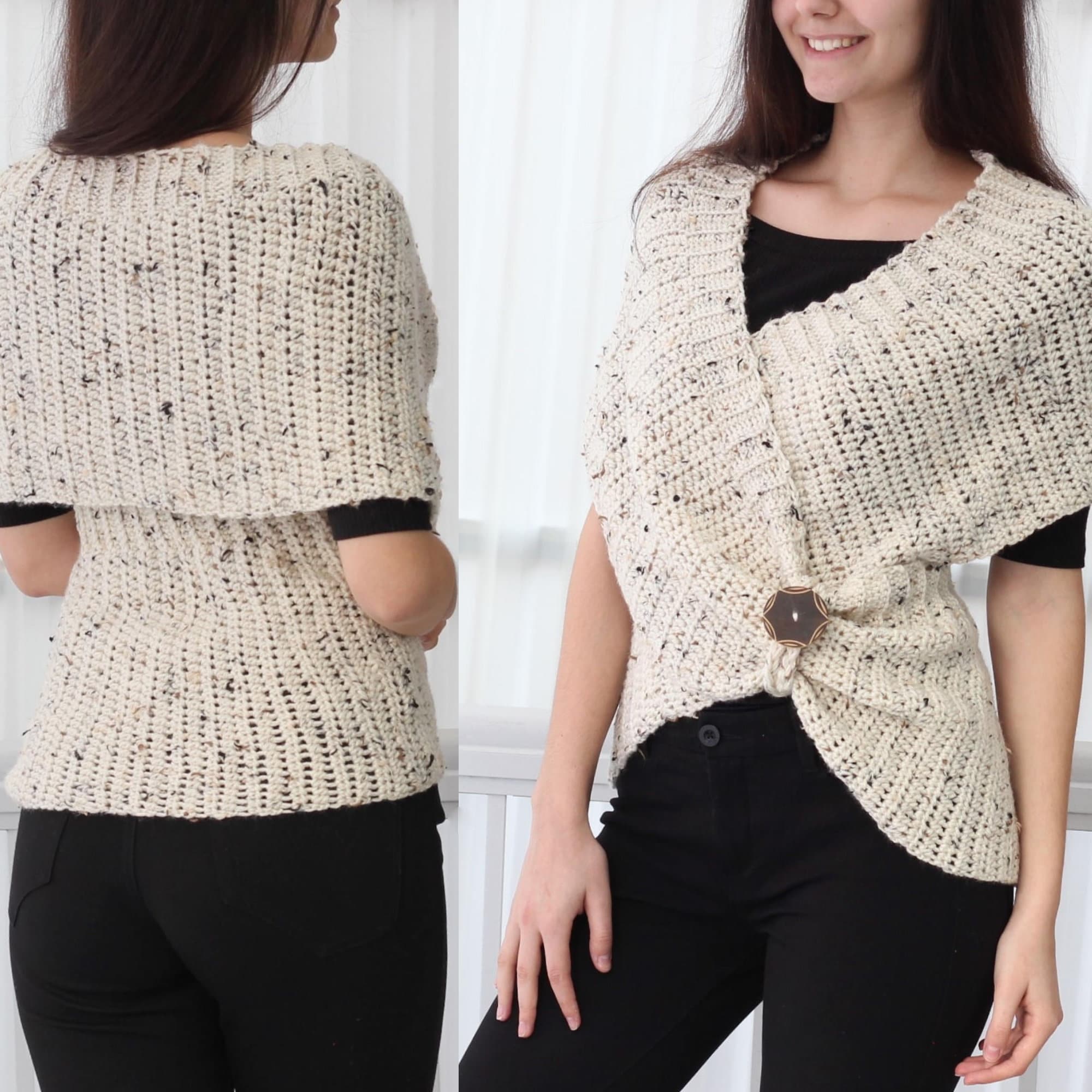 Crochet wrap clearance sweater pattern free