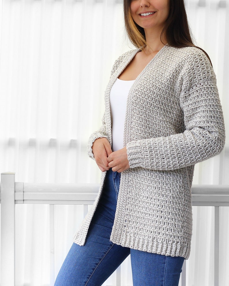 Crochet pattern-OLIVIA Crochet cardigan pattern top PDF sweater women crochet pattern pullover pattern top crochet cardigan-7 sizes XS-3XL image 7