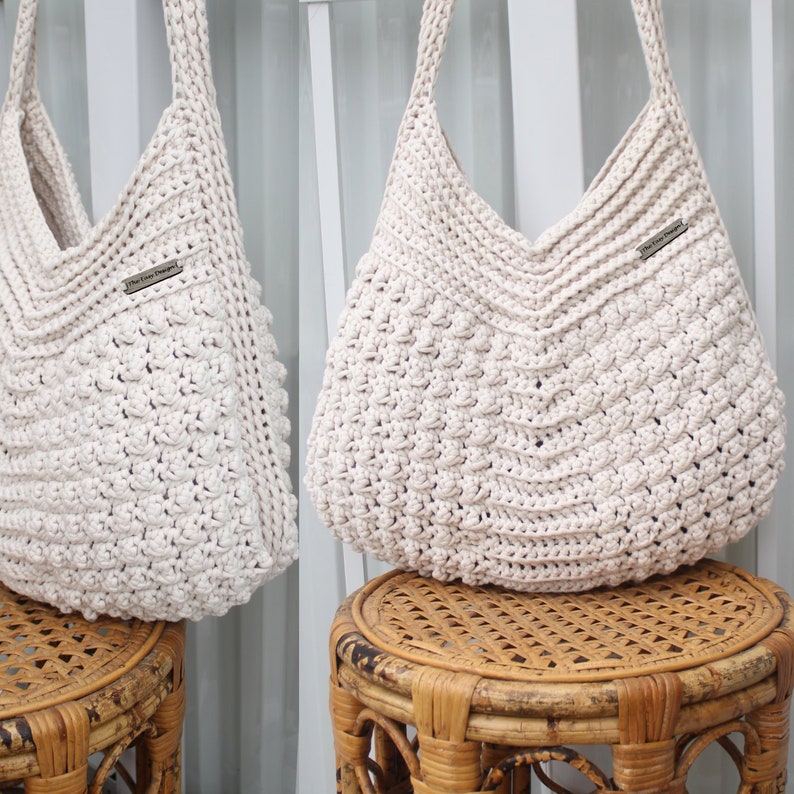 Crochet bag pattern-MACIE bag-Crochet handbag pattern-Crochet boho bag-Beach bag-Crochet tote-Market bag-Handmade bag-Crochet bag purse PDF image 1