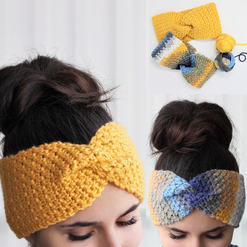 Crochet Pattern PDF-LEAH- Crochet headband -Turban Pattern- Boho Head Wrap, Crochet Headband pattern, Crochet Headwarm, Crocheted Headband image 10