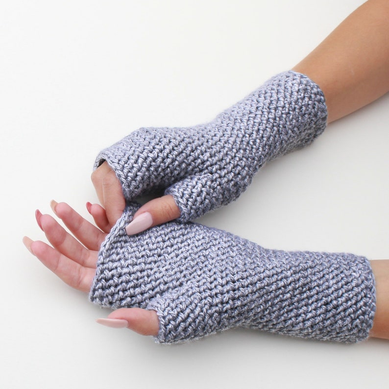 Crochet pattern-ASHLYN Crochet fingerless gloves pattern-Women crochet pattern-Wrist Warmers pattern-Fingerless Mitts Pattern PDF Size S-M-L image 7