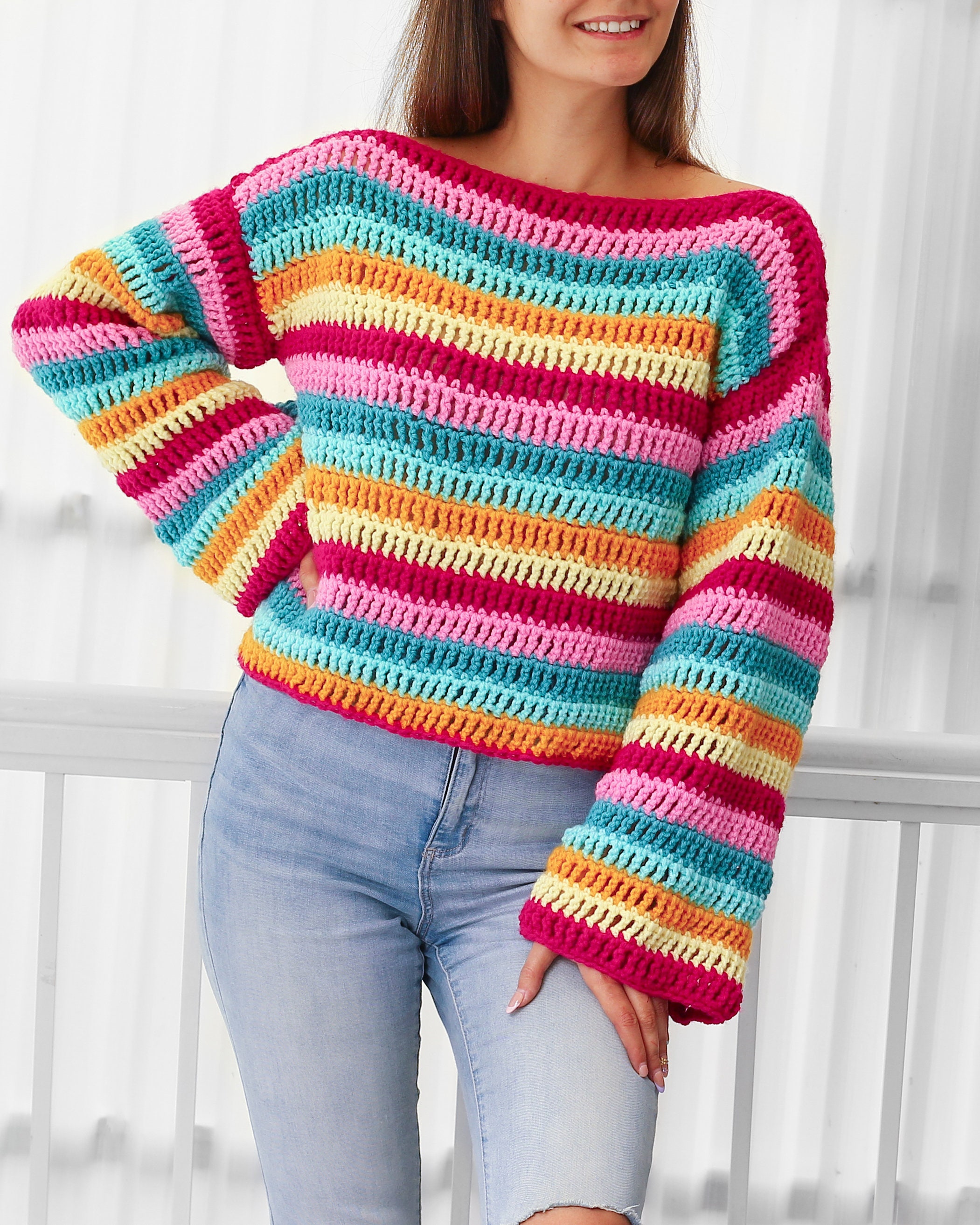 Crochet Pattern IRIS Crochet Sweater Pattern Pdf-women - Etsy UK