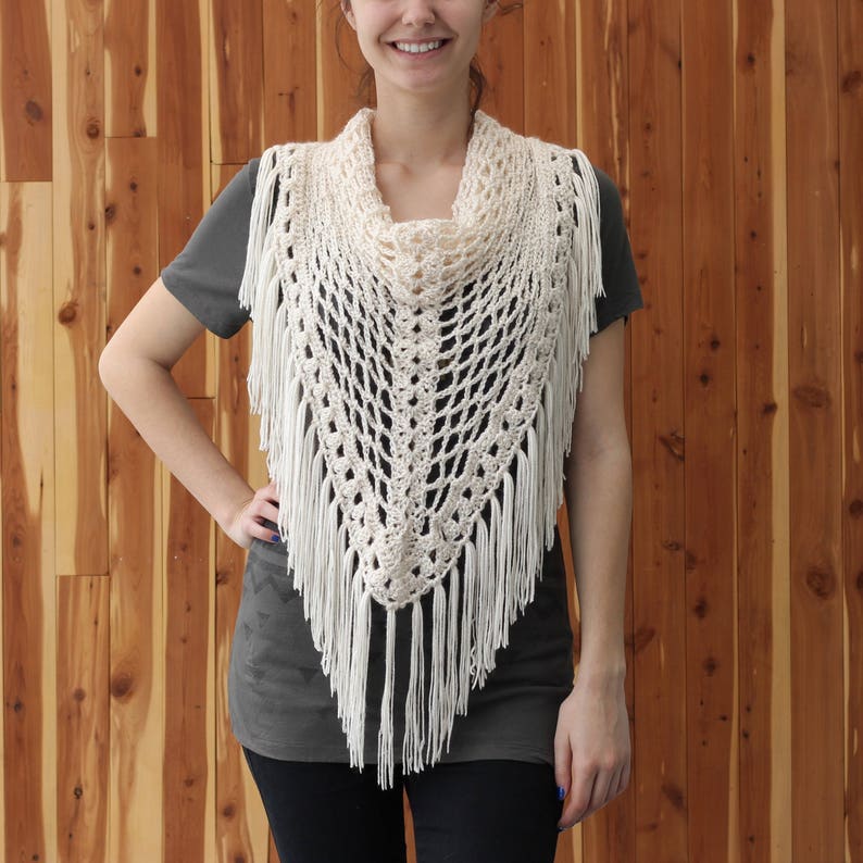 Easy Crochet Scarf Pattern Beginner Boho Scarf Crochet PDF Etsy