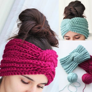 Crochet Pattern PDF, HANA Headband, Easy crochet Ear Warmer, Boho Head Wrap, Crochet Headband, Boho Crocheted Headband Crochet Headwear image 8