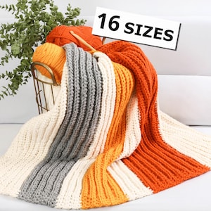 Crochet pattern, 16 Sizes- Lovey to King Blanket Afghan -SAVANNAH blanket-Easy Crochet pattern-Reversible textured throw PDF-Blanket pattern
