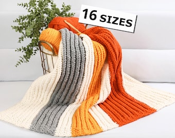 Crochet pattern, 16 Sizes- Lovey to King Blanket Afghan -SAVANNAH blanket-Easy Crochet pattern-Reversible textured throw PDF-Blanket pattern