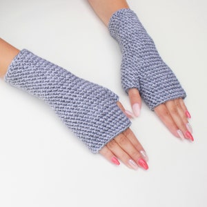 Crochet pattern-ASHLYN Crochet fingerless gloves pattern-Women crochet pattern-Wrist Warmers pattern-Fingerless Mitts Pattern PDF Size S-M-L image 2