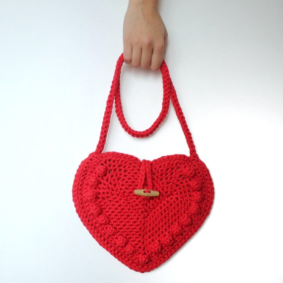 Crochet Bag Pattern-valentina Bag-crochet Handbag Pattern Pdf-crochet Bag-heart  Bag-crochet Handbag-valentine Bag-crochet Handmade Bag Purse 