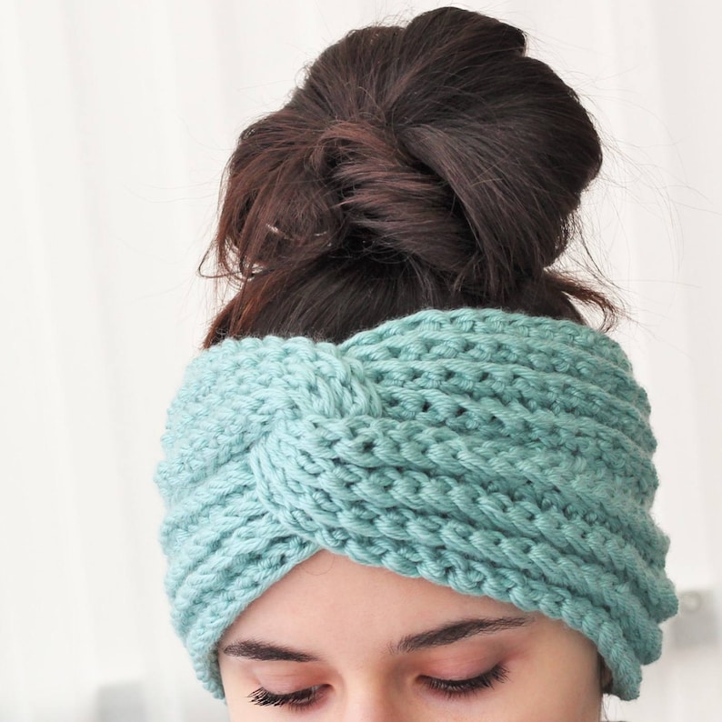 Crochet Pattern PDF, HANA Headband, Easy crochet Ear Warmer, Boho Head Wrap, Crochet Headband, Boho Crocheted Headband Crochet Headwear image 4