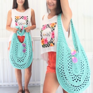 Crochet bag pattern-CELIA summer handbag-PDF pattern-Crochet boho bag-Beach bag-Crochet market bag-Handmade bag-Crochet bag tote-ALL sizes