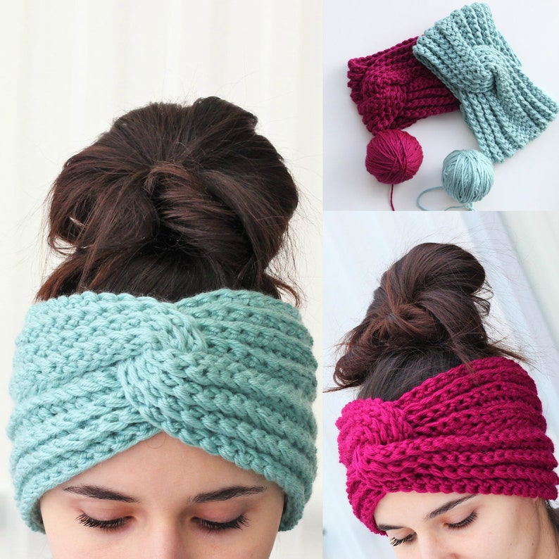 Crochet Pattern PDF, HANA Headband, Easy crochet Ear Warmer, Boho Head Wrap, Crochet Headband, Boho Crocheted Headband Crochet Headwear image 9