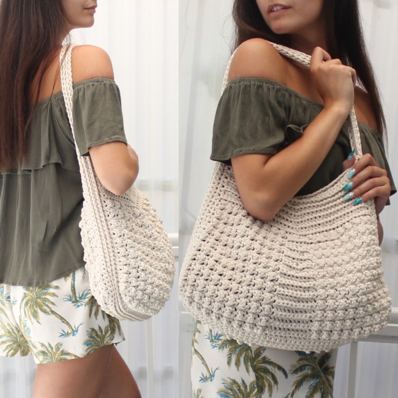 Crochet bag pattern-MACIE bag-Crochet handbag pattern-Crochet boho bag-Beach bag-Crochet tote-Market bag-Handmade bag-Crochet bag purse PDF image 9