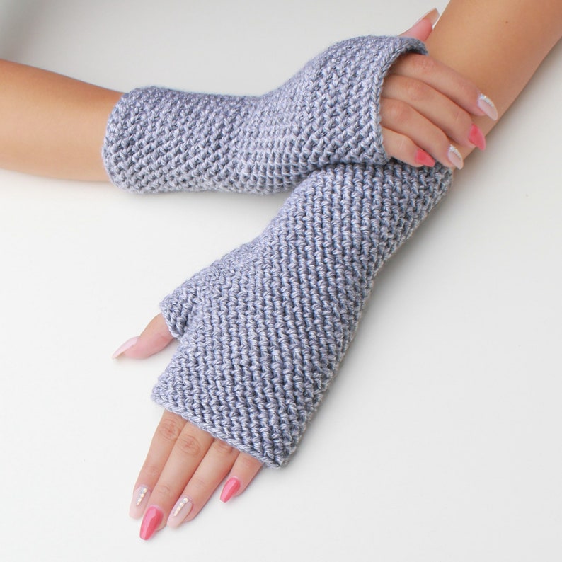 Crochet pattern-ASHLYN Crochet fingerless gloves pattern-Women crochet pattern-Wrist Warmers pattern-Fingerless Mitts Pattern PDF Size S-M-L image 1