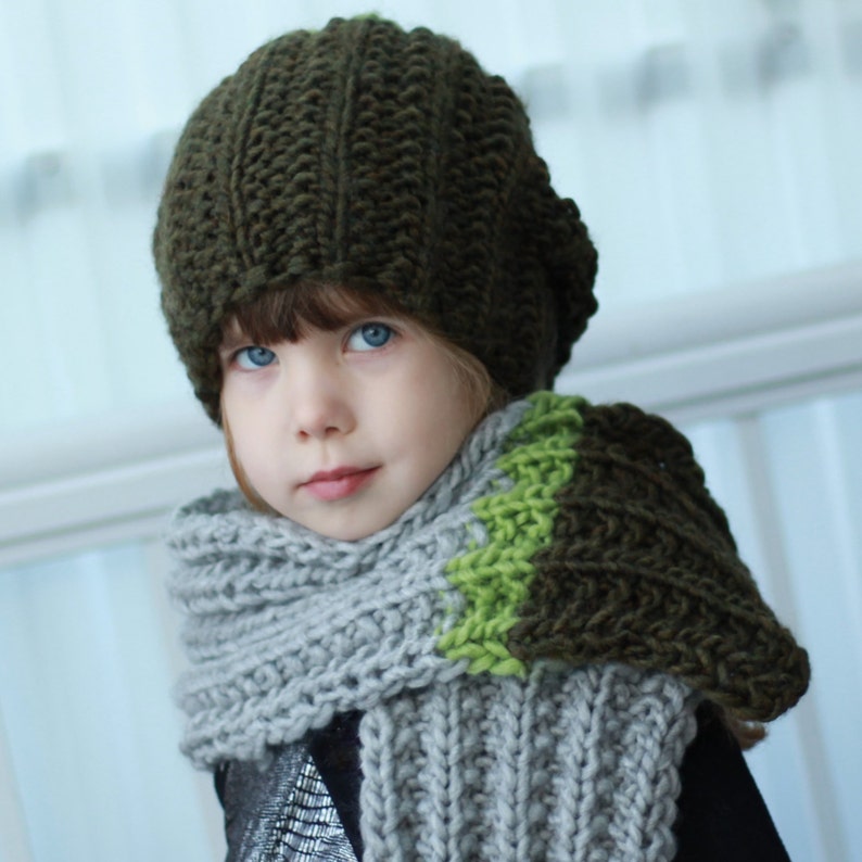 Knitting pattern Patron de tricot Marianne SET Hat | Etsy