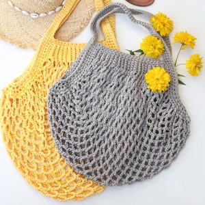 Crochet bag pattern-LILLE French bag pattern PDF-Crochet pattern summer bag-Beach bag-Crochet french market bag-Crochet market tote 4 sizes image 2