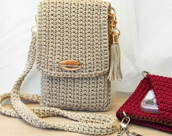 Modèle de crochet - LISBONNE Sac bandoulière pour téléphone, PDF, sac d'été à une anse, étui pour téléphone, support pour téléphone, cabas, mini sac au crochet