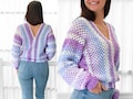 Crochet pattern- MILLIE Crochet sweater pattern PDF- Women crochet top pattern- 2 panels Crochet pullover sweater-Easy Granny sweater-XS-3XL