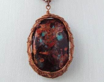 Recycled Copper Pendant, Unique Gift for Women