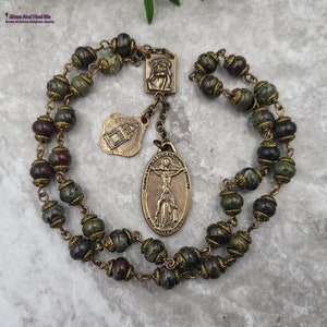Holy Sacraments Trinity Crown of Thorns Sacred Blood Bronze Bloodstone Chaplet