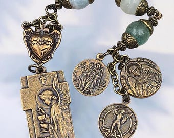 Archangels Michael, Raphael, Gabriel,Eucharistic Angel Chaplet - Bronze| 3 Beads