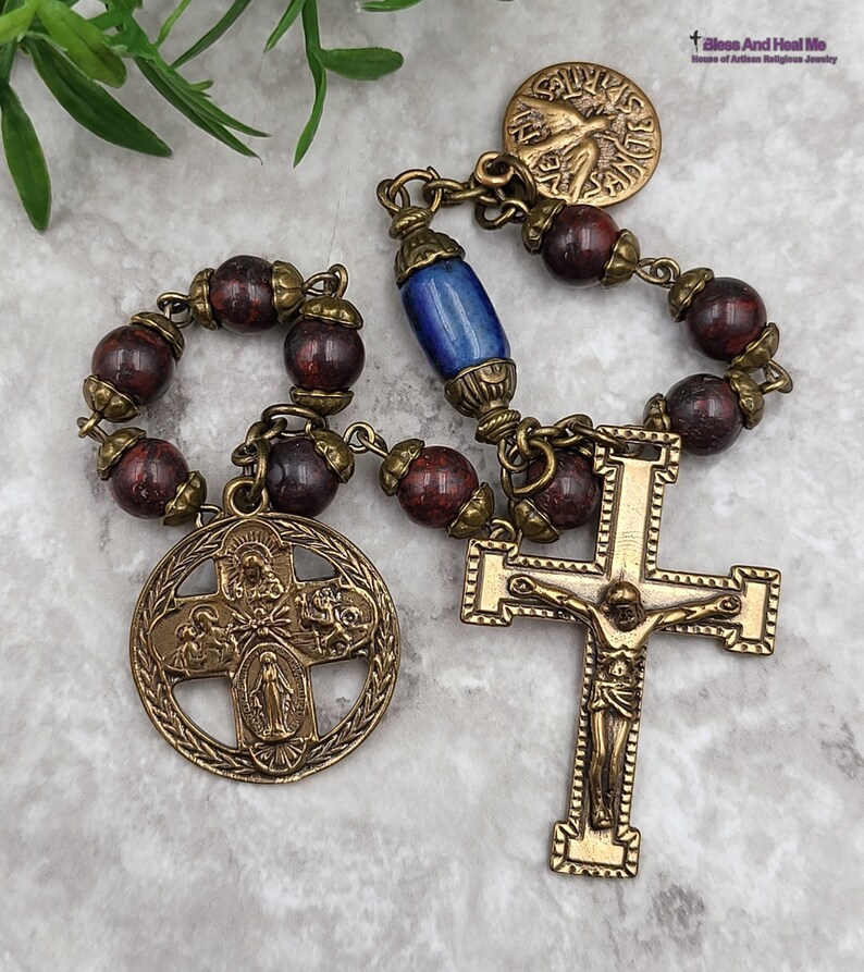 High material Miraculous Mary Max 44% OFF Sacred Heart Joseph Christopher Red Mens Jasper