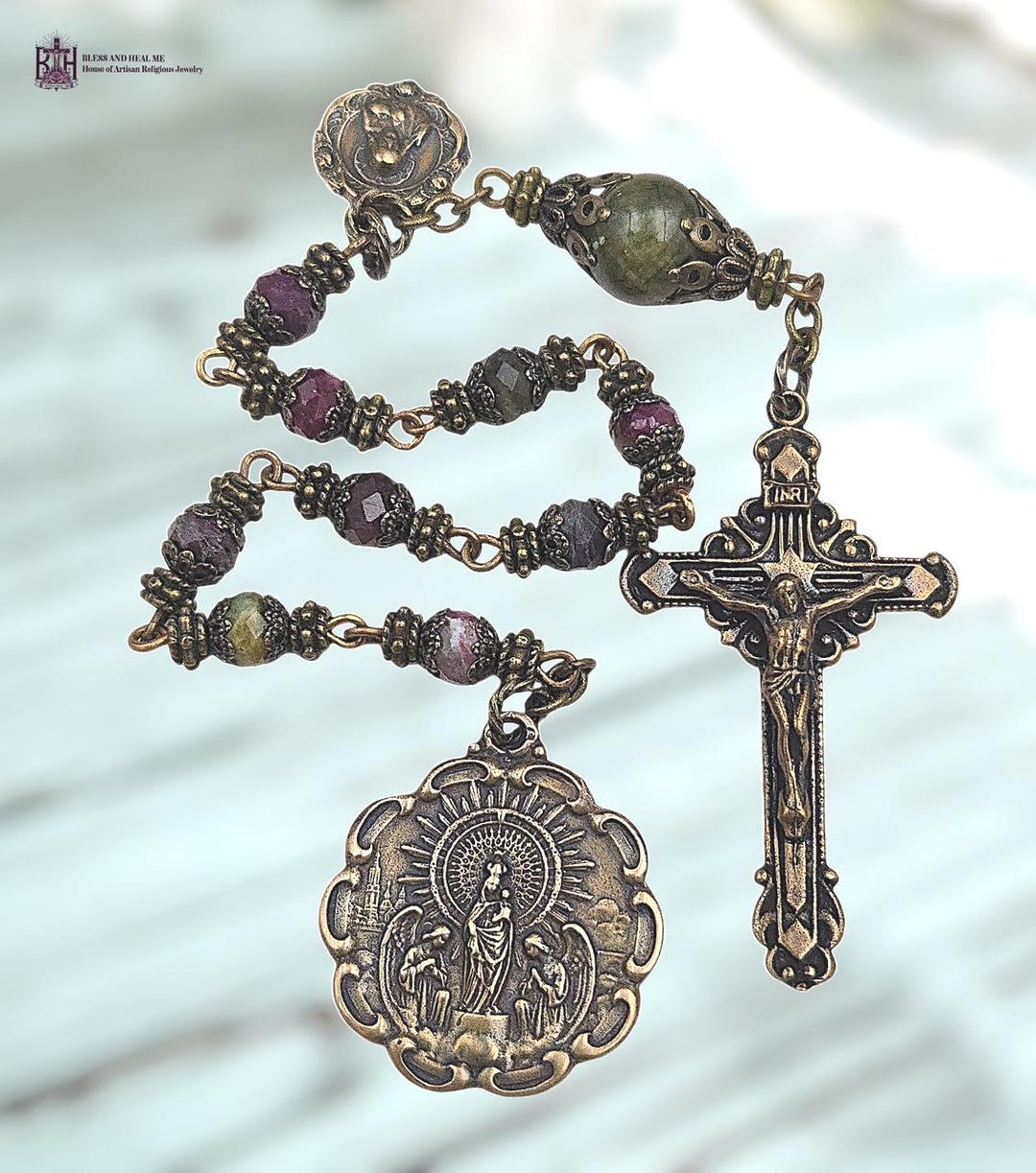 Lady of the Pillar & Sacred Heart Heirloom Chaplet | Heritage Bronze ...