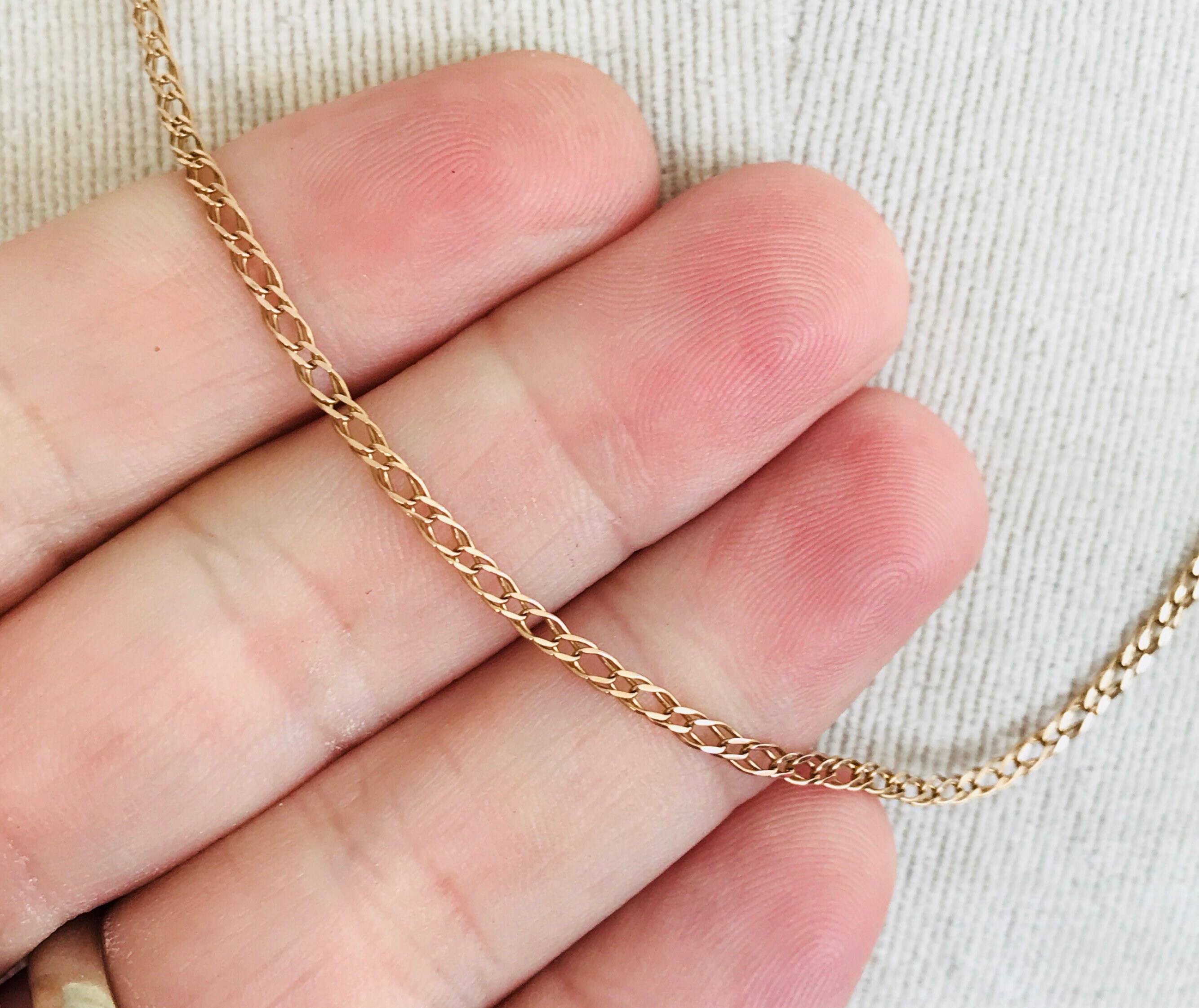 Vintage 9ct gold double link 24 inch chain fully hallmarked