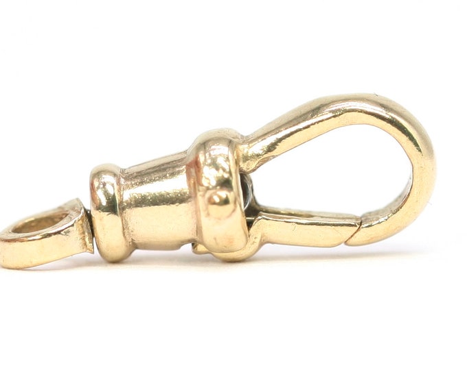 Vintage 9ct yellow gold swivel dog clip - 19mm