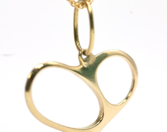 Superb 9ct gold Heart pendant