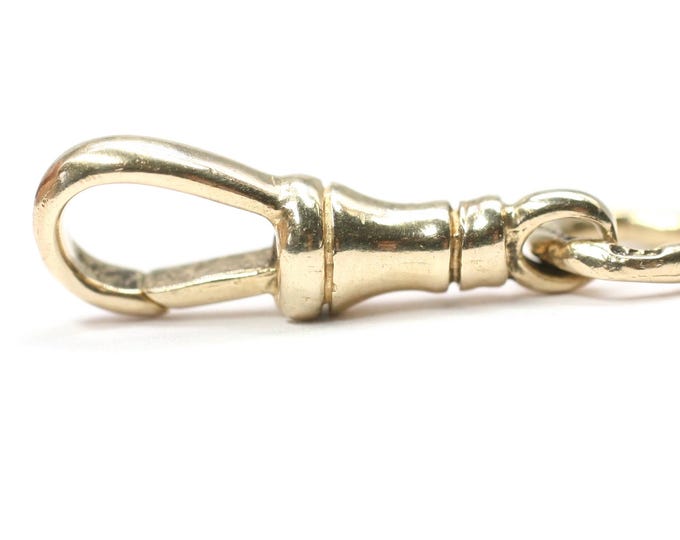 Vintage 9ct yellow gold dog clip with jump ring - Sheffield 1960