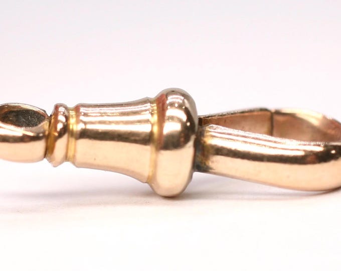 Antique 9ct rose gold dog clip - 2.4gms