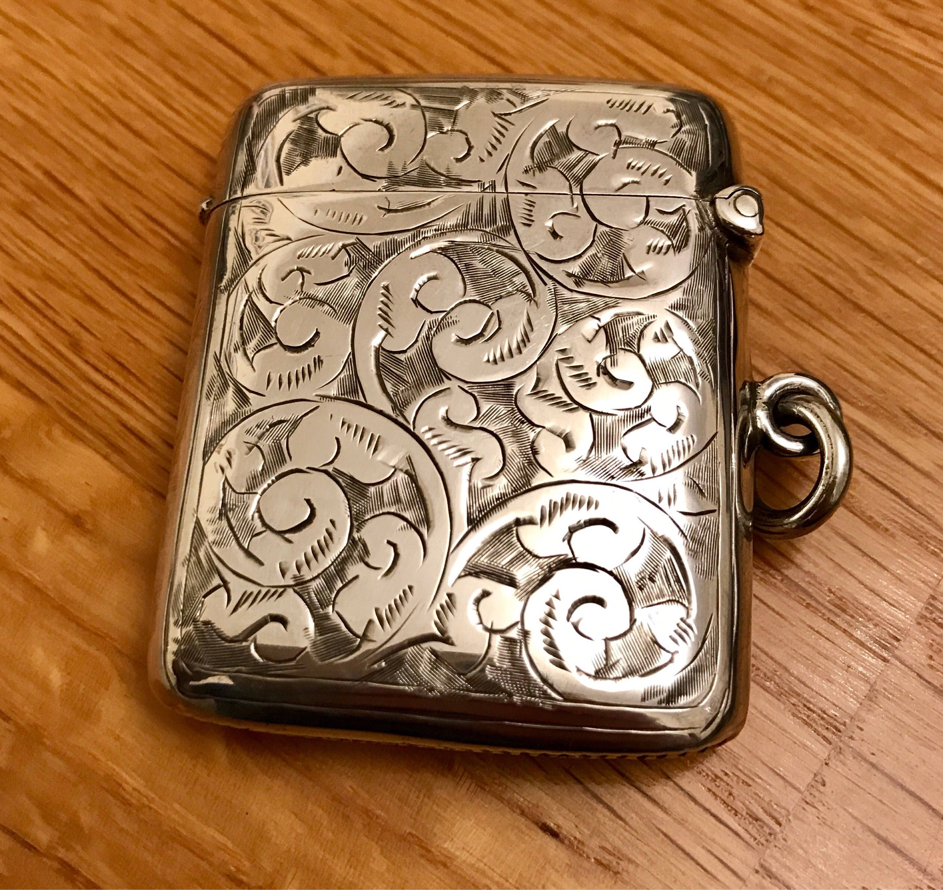 Superb antique Sterling silver Vesta case / match safe - Deakin ...